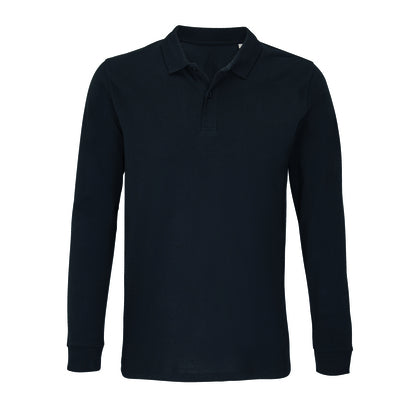 SOL'S – Planet Polo Longsleeve - Black – 100% biologisch katoen