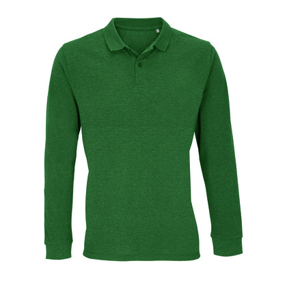 SOL'S – Planet Polo Longsleeve - Bottle Green – 100% biologisch katoen