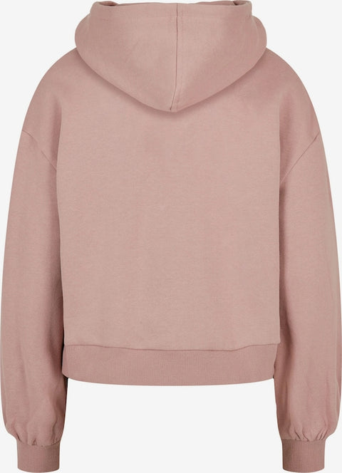 Build Your Brand – Oversized Hoodie Dames – Roze – 100% biologisch katoen