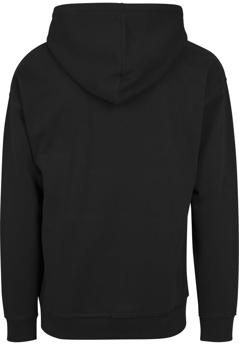 Build Your Brand – Oversized Hoodie Dames – Zwart – 100% biologisch katoen