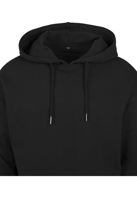 Build Your Brand – Oversized Hoodie Dames – Zwart – 100% biologisch katoen