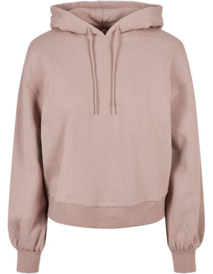 Build Your Brand – Oversized Hoodie Dames – Roze – 100% biologisch katoen