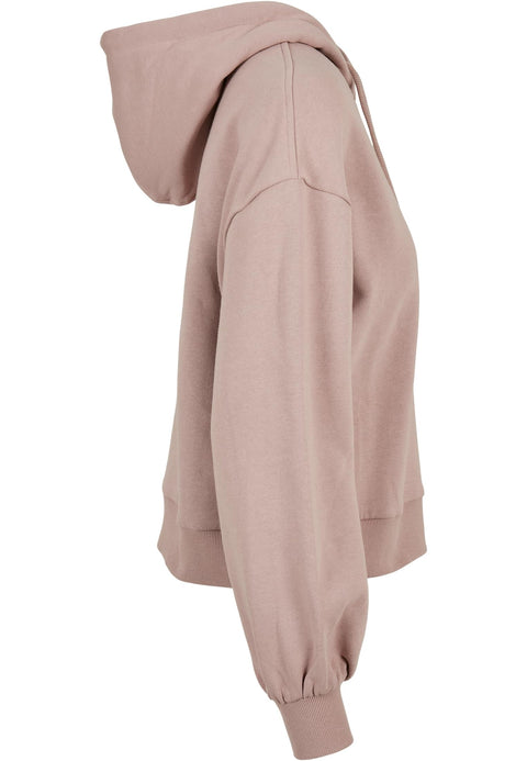 Build Your Brand – Oversized Hoodie Dames – Roze – 100% biologisch katoen