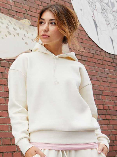 James & Nicholson - Lounge Hoodie Dames – Vanilla – Organic