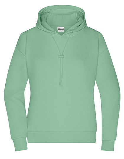 James & Nicholson - Lounge Hoodie Dames – Jade Green – Organic