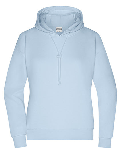 James & Nicholson - Lounge Hoodie Dames – Light Blue – Organic