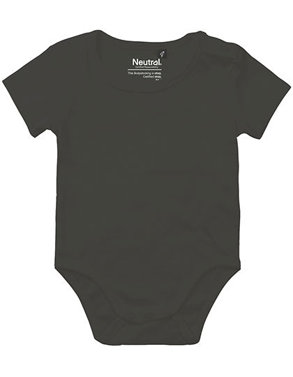 Neutral - Romper Korte Mouwen Baby - Charcoal - 100% Biologisch Katoen