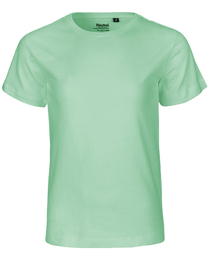 Neutral - Korte Mouwen Kinder T-Shirt - Dusty Mint - 100% Biologisch Katoen