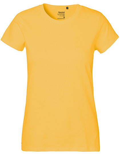 Neutral - Classic Dames T-Shirt - Yellow - 100% Biologisch Katoen