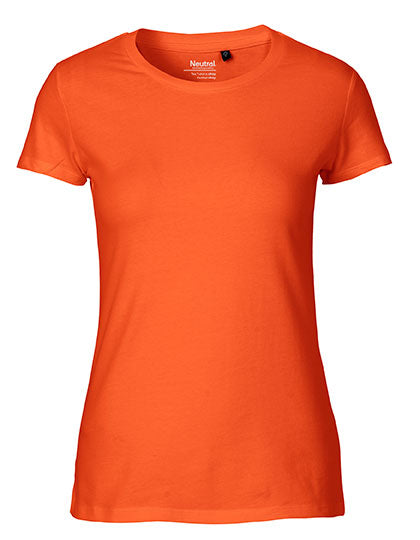 Neutral - Fit Dames T-shirt - Orange - 100% Biologisch Katoen