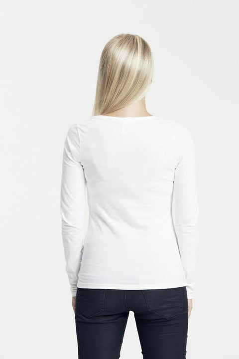 Neutral -  Lange Mouwen T-shirt Dames - Wit - 100% Duurzaam