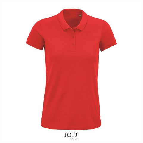 SOL'S - Planet Polo dames - Rood - 100% Biologisch Katoen