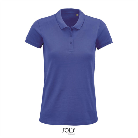 SOL'S - Planet Polo dames - Blauw- 100% Biologisch Katoen