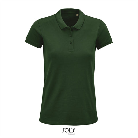 SOL'S - Planet Polo dames - Donkergroen - 100% Biologisch Katoen