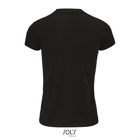 SOL'S - Planet Polo dames - Zwart  - 100% Biologisch Katoen