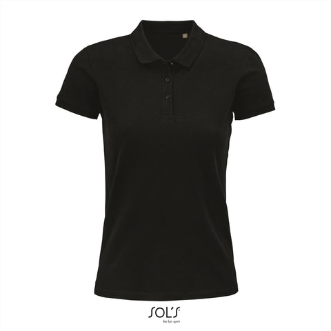 SOL'S - Planet Polo dames - Zwart  - 100% Biologisch Katoen