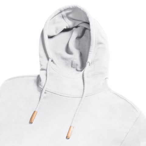 Russell - Organic  Hoge Hals Hoodie - Wit - 100% Biologisch Katoen