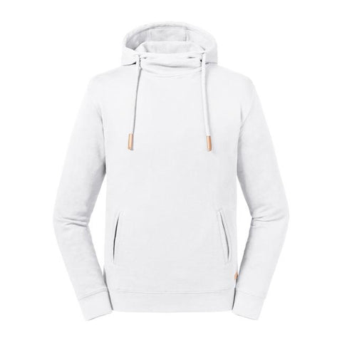 Russell - Organic  Hoge Hals Hoodie - Wit - 100% Biologisch Katoen