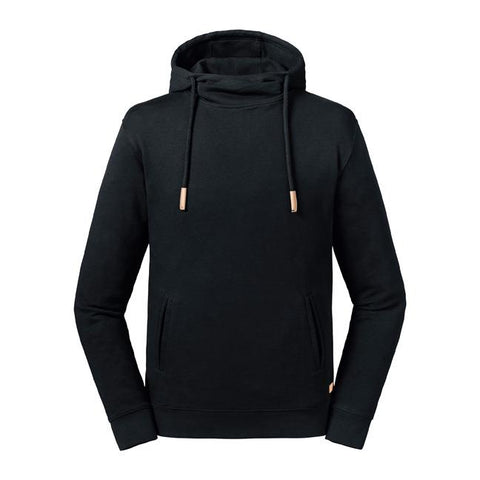 Russell - Organic  Hoge Hals Hoodie - Zwart - 100% Biologisch Katoen