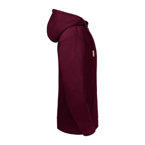 Russell - Organic  Hoge Hals Hoodie - Bordeauxrood - 100% Biologisch Katoen