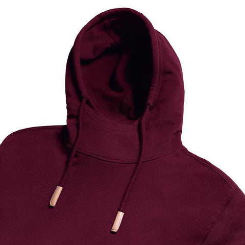 Russell - Organic  Hoge Hals Hoodie - Bordeauxrood - 100% Biologisch Katoen