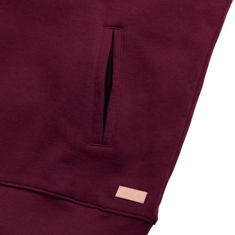 Russell - Organic  Hoge Hals Hoodie - Bordeauxrood - 100% Biologisch Katoen