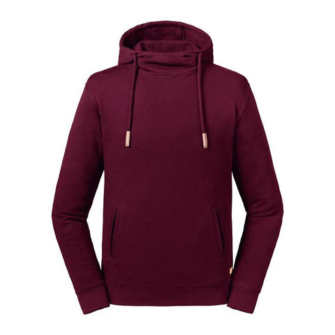 Russell - Organic  Hoge Hals Hoodie - Bordeauxrood - 100% Biologisch Katoen