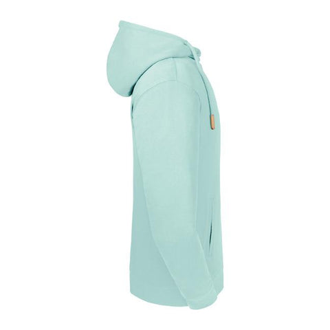 Russell - Organic  Hoge Hals Hoodie - Aqua - 100% Biologisch Katoen