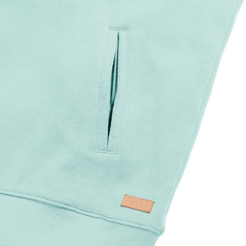 Russell - Organic  Hoge Hals Hoodie - Aqua - 100% Biologisch Katoen