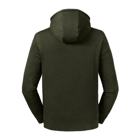 Russell - Organic  Hoge Hals Hoodie - Donkergroen - 100% Biologisch Katoen