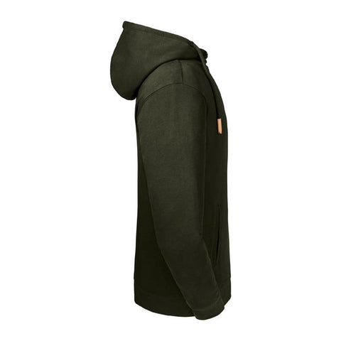 Russell - Organic  Hoge Hals Hoodie - Donkergroen - 100% Biologisch Katoen
