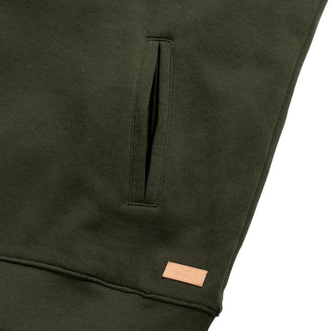 Russell - Organic  Hoge Hals Hoodie - Donkergroen - 100% Biologisch Katoen
