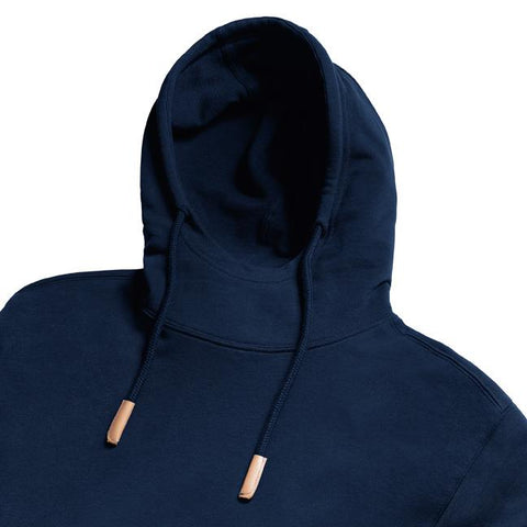 Russell - Organic  Hoge Hals Hoodie - Donkerblauw - 100% Biologisch Katoen