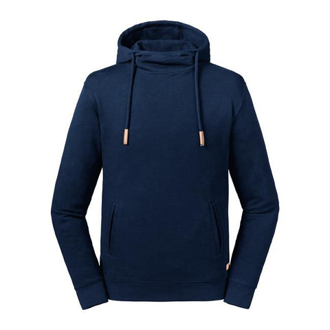 Russell - Organic  Hoge Hals Hoodie - Donkerblauw - 100% Biologisch Katoen