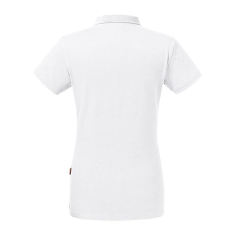 Russell - Pure Organic Polo Dames - Wit - 100% Biologisch Katoen