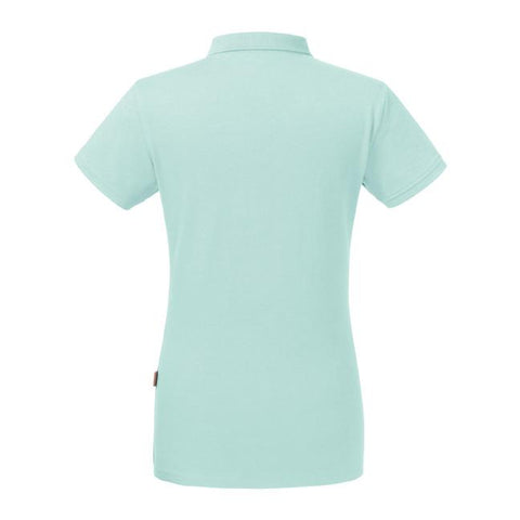 Russell - Pure Organic Polo Dames - Aqua - 100% Biologisch Katoen