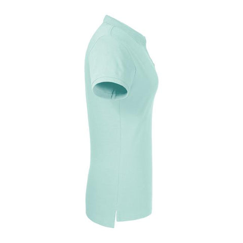 Russell - Pure Organic Polo Dames - Aqua - 100% Biologisch Katoen