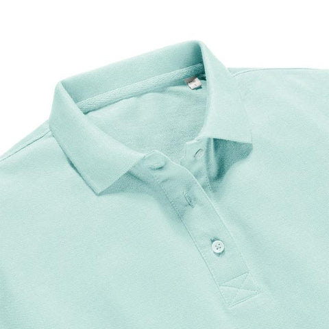 Russell - Pure Organic Polo Dames - Aqua - 100% Biologisch Katoen