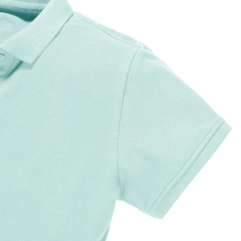 Russell - Pure Organic Polo Dames - Aqua - 100% Biologisch Katoen