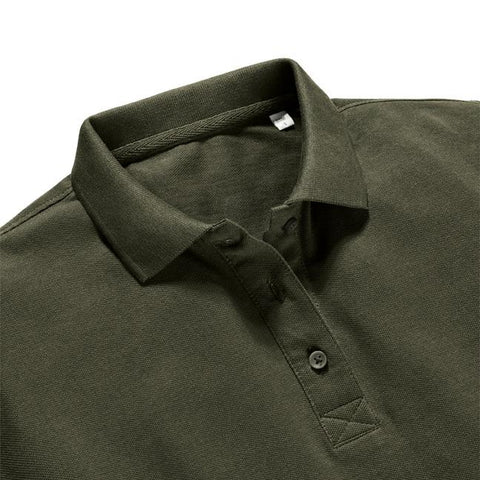 Russell - Pure Organic Polo Dames - Donkergroen - 100% Biologisch Katoen