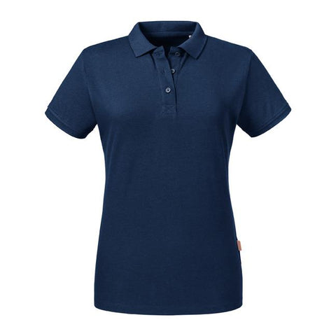 Russell - Pure Organic Polo Dames - Donkerblauw - 100% Biologisch Katoen