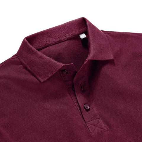 Russell - Pure Organic Polo - Bordeauxrood- 100% Biologisch Katoen