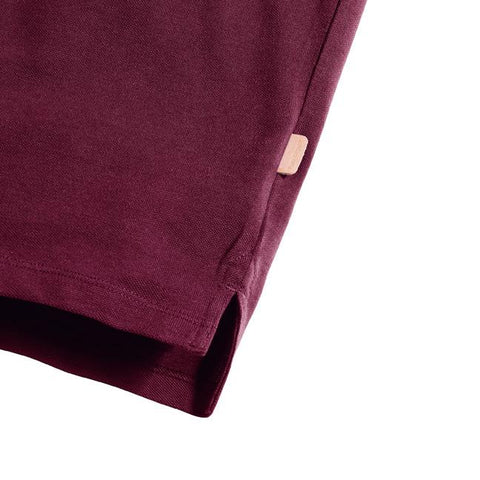 Russell - Pure Organic Polo - Bordeauxrood- 100% Biologisch Katoen