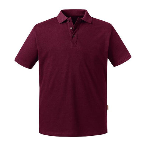 Russell - Pure Organic Polo - Bordeauxrood- 100% Biologisch Katoen
