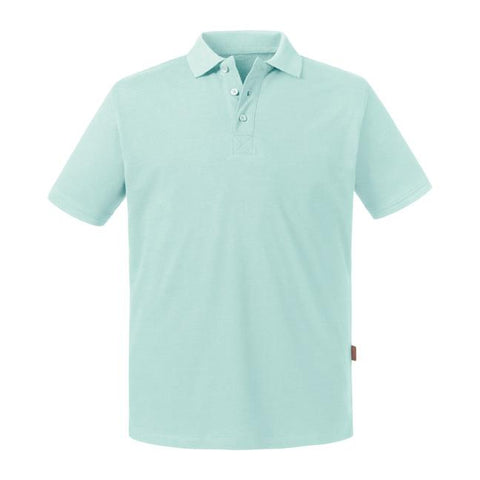 Russell - Pure Organic Polo - Aqua - 100% Biologisch Katoen