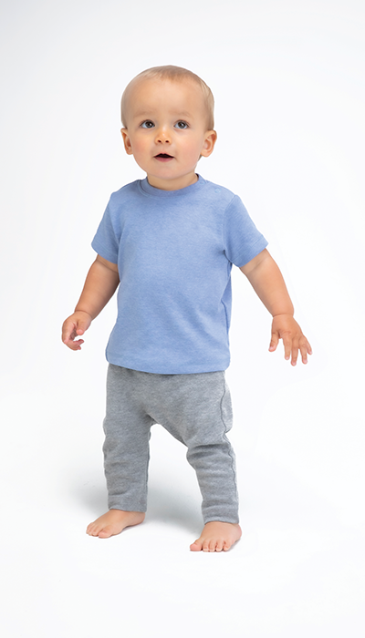 BabyBugz - Baby T-Shirt - Poederblauw  - 100% Biologisch Katoen