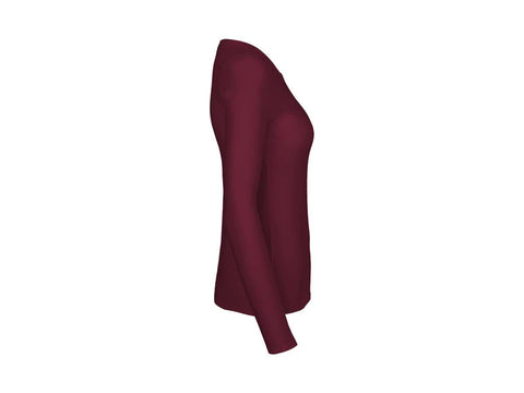 Neutral -  Lange Mouwen T-shirt Dames - Bordeauxrood - 100% Duurzaam