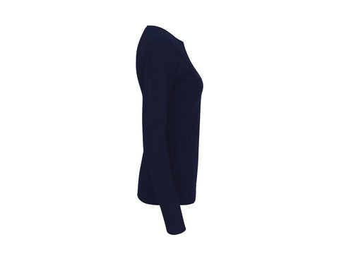 Neutral -  Lange Mouwen T-shirt Dames - Donkerblauw - 100% Duurzaam