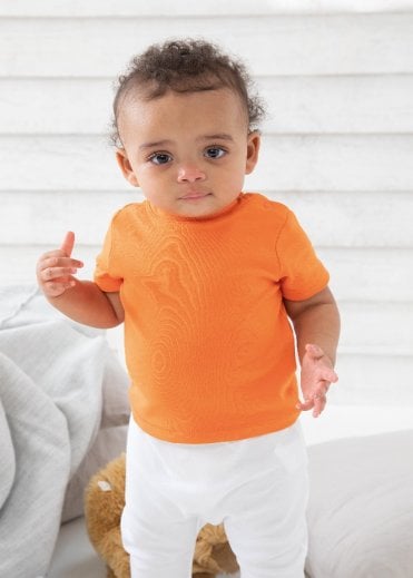 BabyBugz - Baby T-Shirt - Oranje - 100% Biologisch Katoen