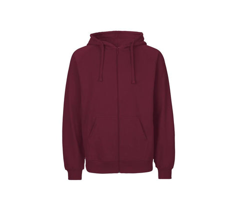 Neutral - Hoodie met Rits - Bordeauxrood - 100% Biologisch Katoen